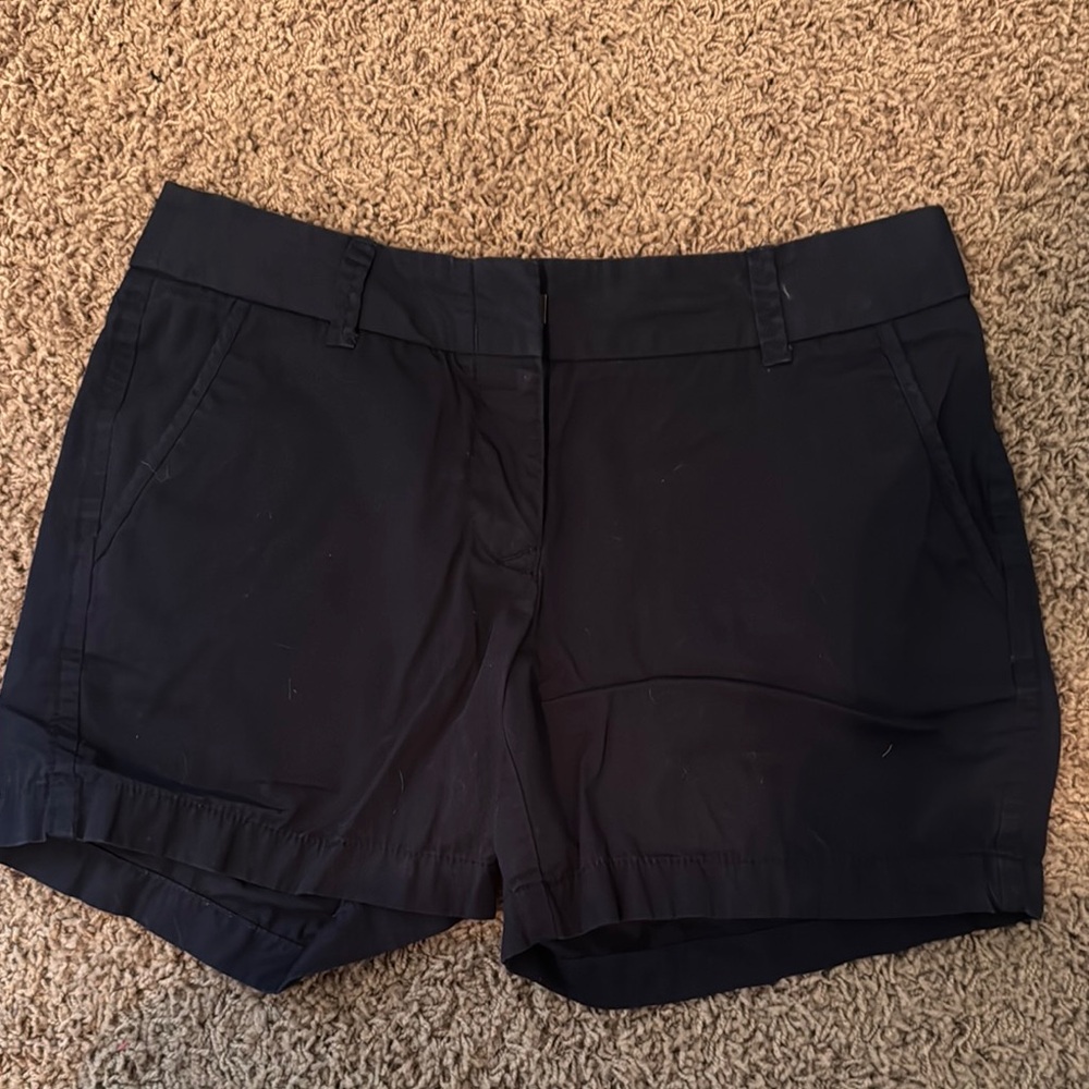 J. Crew Black Bermuda Shorts Tailored Cotton Blend